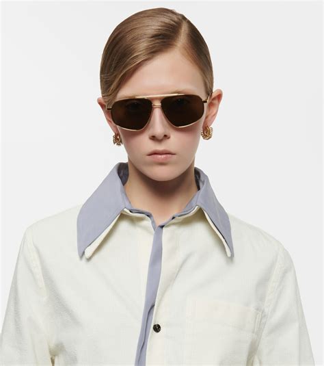 bottega veneta eyewear pilot frame sunglasses|bottega veneta classic aviator sunglasses.